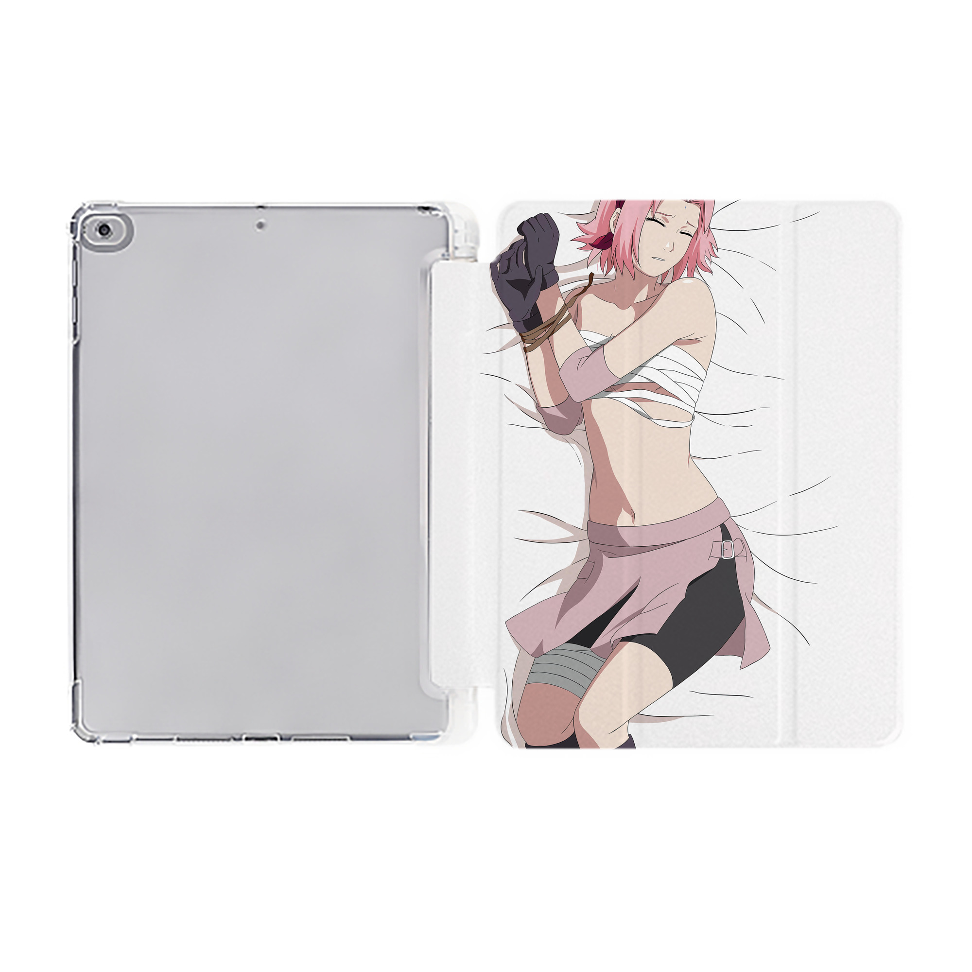 （画像用） NARUTO -ナルト- NARUTO -ナルト- 疾風伝 IPad ケース ペン収納付き 三つ折りスタンド PUレザー×シリコン 対応機種9.5/10.5/10.9インチ